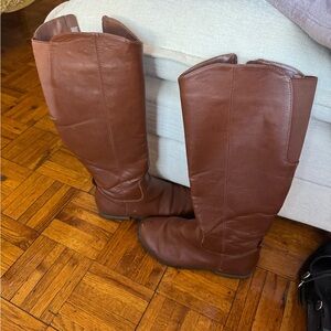 Brown Knee-High Leather Boots